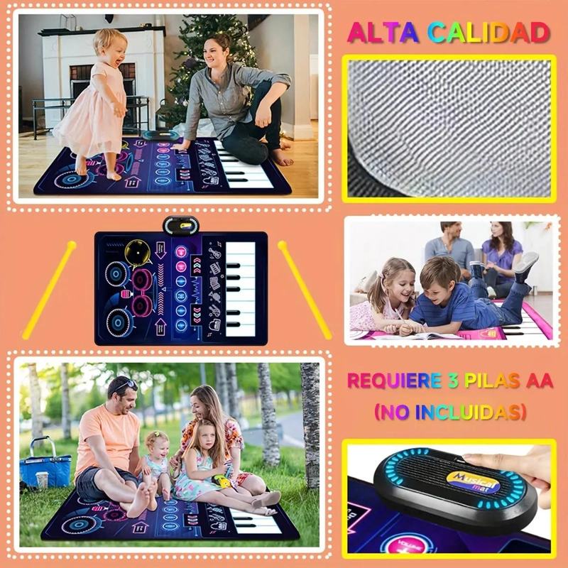 ALFOMBRA MUSICAL PLEGABLE PARA NIÑOS CON SONIDOS DIVERSOS - 3
