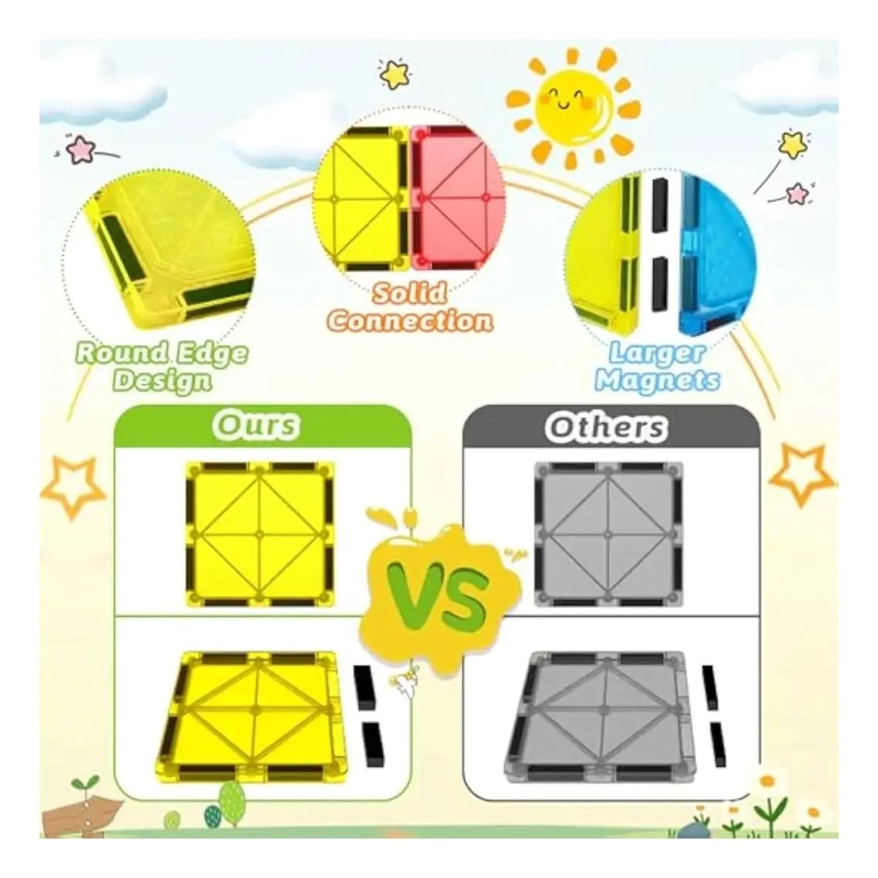 JUEGO DE BLOQUES MAGNE TICOS 3D PARA NIÑOS DE 86 PIEZAS - 6