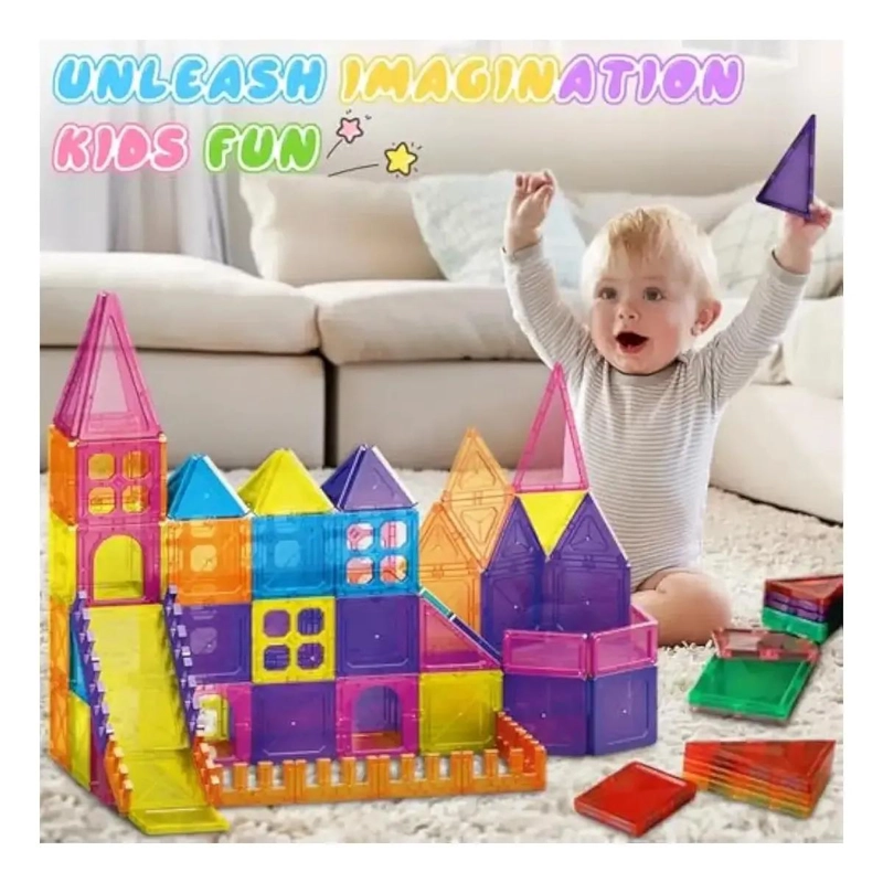 JUEGO DE BLOQUES MAGNE TICOS 3D PARA NIÑOS DE 86 PIEZAS - 7