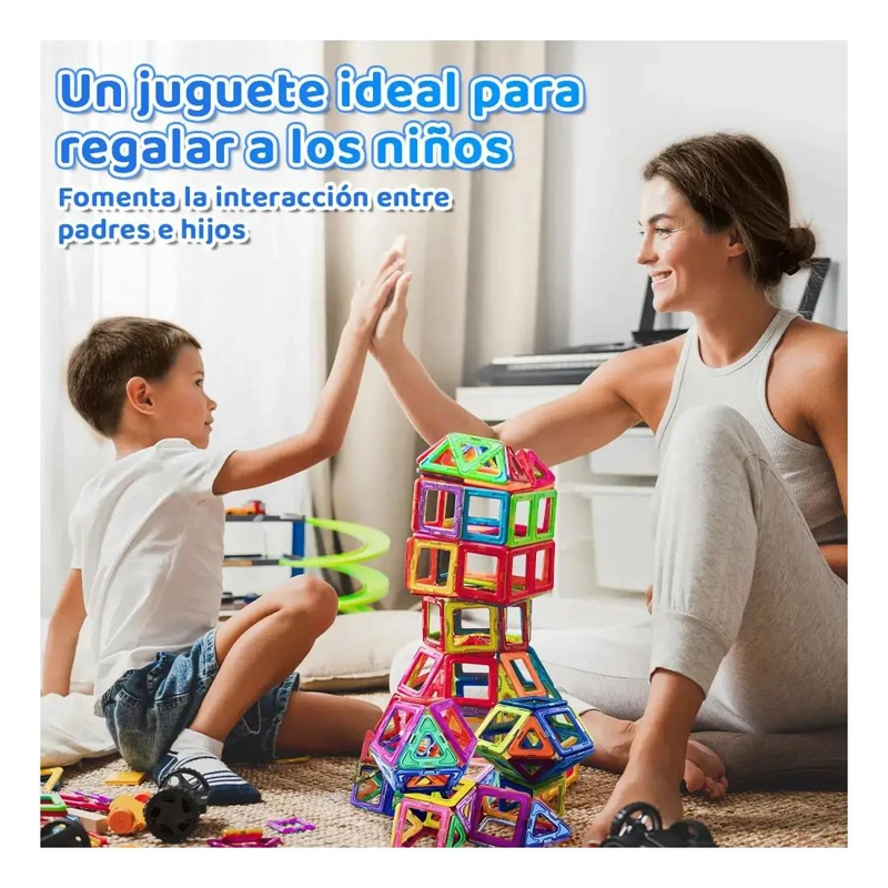 JUEGO DE BLOQUES MAGNE TICOS 3D PARA NIÑOS DE 86 PIEZAS - 8
