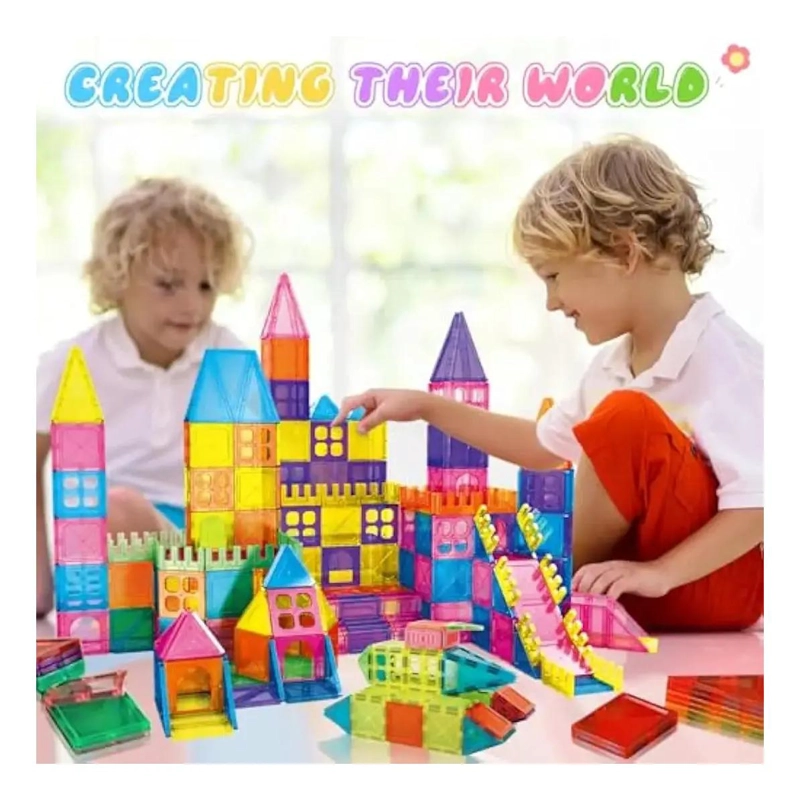 JUEGO DE BLOQUES MAGNE TICOS 3D PARA NIÑOS DE 86 PIEZAS - 9