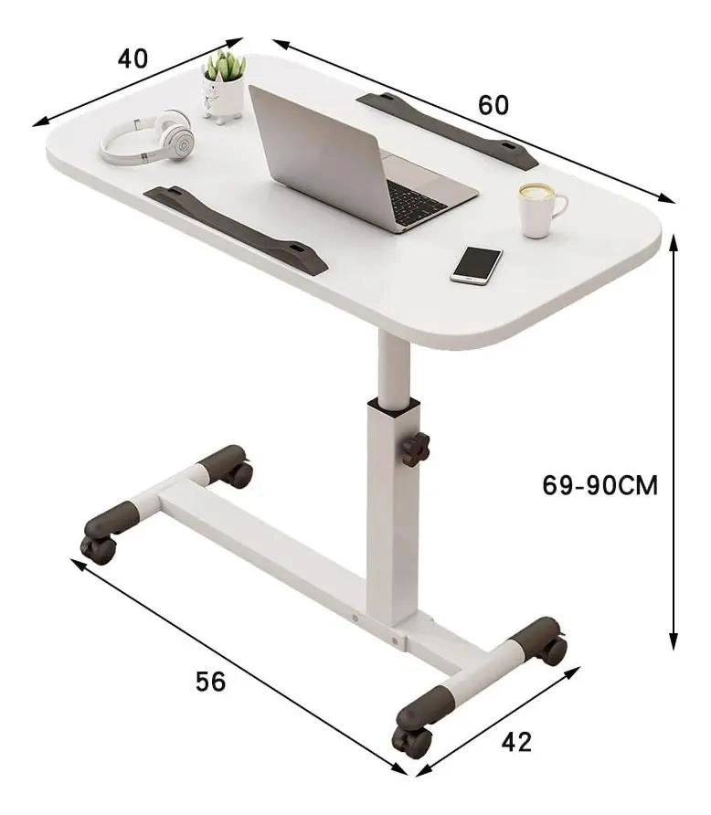ESCRITORIO AJUSTABLE PLEGABLE CON RUEDAS PARA LAPTOP - 4