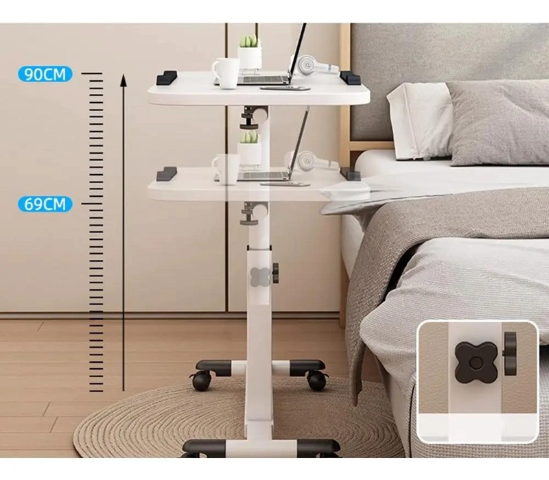 ESCRITORIO AJUSTABLE PLEGABLE CON RUEDAS PARA LAPTOP - 6