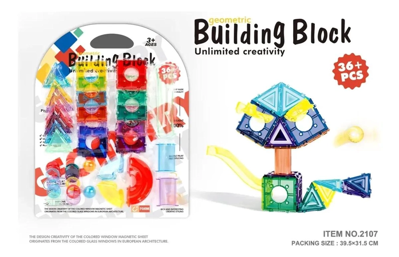 JUEGO DE BLOQUES MAGNE TICOS 36 PIEZAS PARA CREAR Y APRENDER - 1