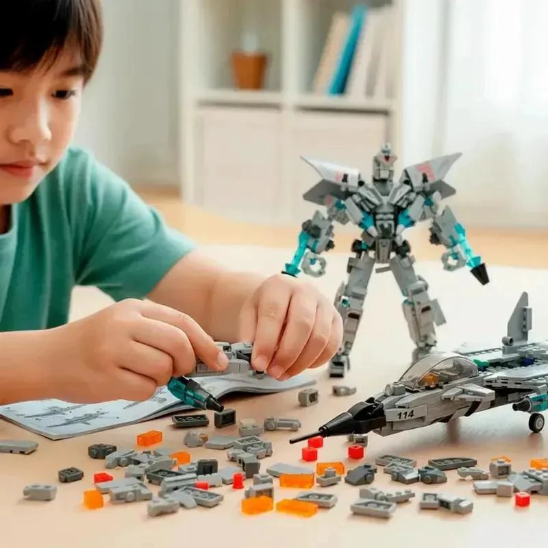 SET DE CONSTRUCCION 532 BLOQUES AVION Y ROBOT ARMABLE - 9