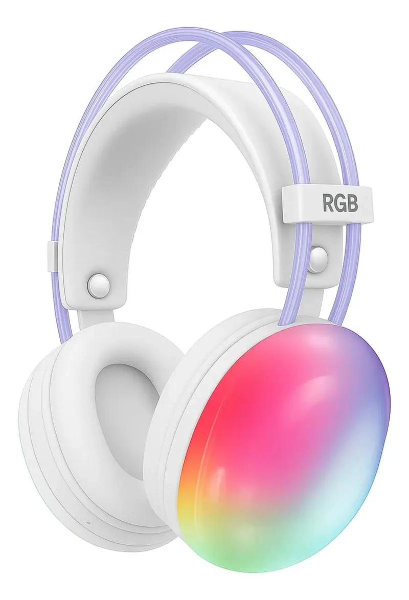 AUDIFONOS INALAMBRICOS P880 CON ILUMINACION RGB Y SONIDO POTENTE - 10