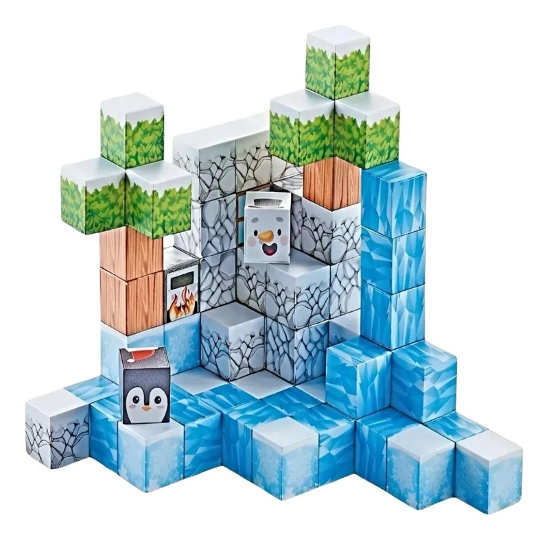 SET DE BLOQUES MAGNE TICOS EN CUBO 66 PIEZAS PARA NIÑOS - 1