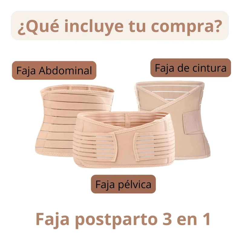 FAJA POSTPARTO AJUSTABLE 3 EN 1 PARA RECUPERACION ABDOMINAL - 9