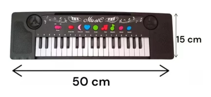 TECLADO ELECTRONICO INFANTIL CON MICROFONO Y 37 TECLAS - 2