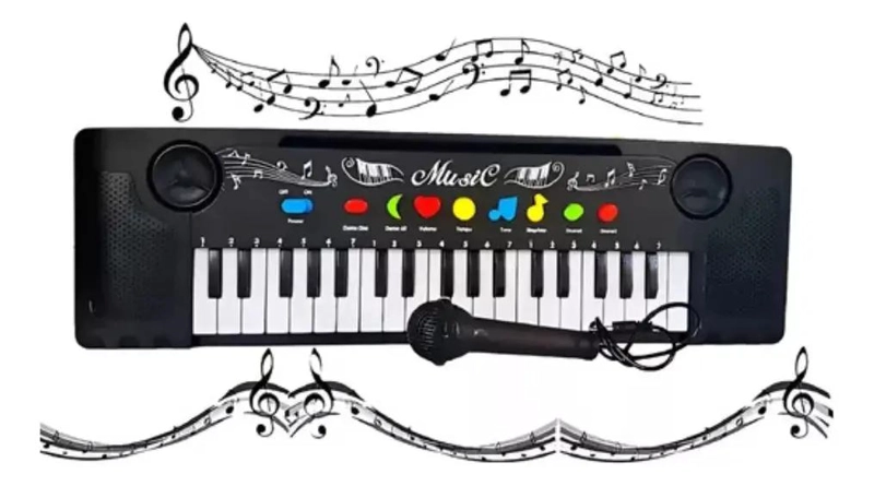 TECLADO ELECTRONICO INFANTIL CON MICROFONO Y 37 TECLAS - 5