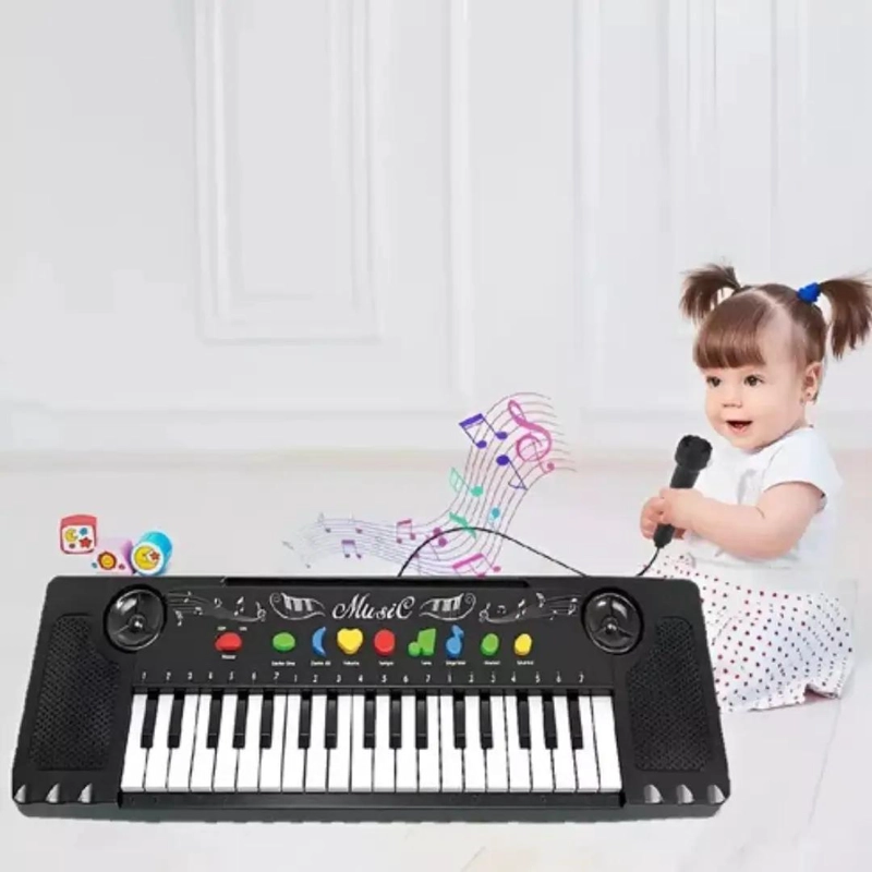TECLADO ELECTRONICO INFANTIL CON MICROFONO Y 37 TECLAS - 7