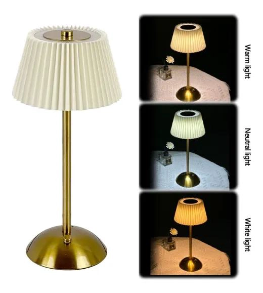 LAMPARA DE MESA PORTATIL INALAMBRICA CON ILUMINACION LED - 4