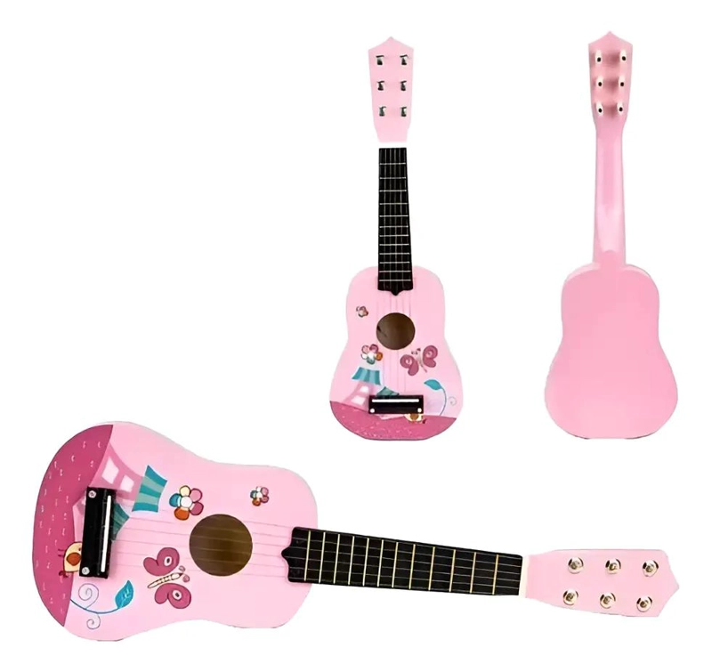 GUITARRA INFANTIL DE MADERA PARA APRENDER MUSICA - 1