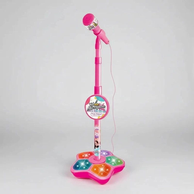MICROFONO MUSICAL INFANTIL CON SOPORTE AJUSTABLE Y EFECTOS - 3