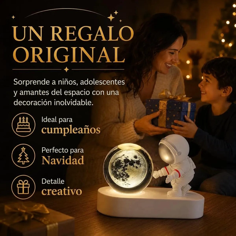 LAMPARA ASTRONAUTA GALAXIA LUZ LED DECORATIVA PARA HABITACIONES - 5