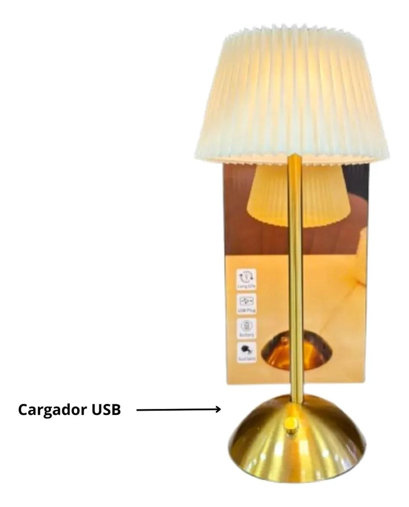 LAMPARA DE MESA INALAMBRICA LED PORTATIL PARA ESCRITORIO - 9