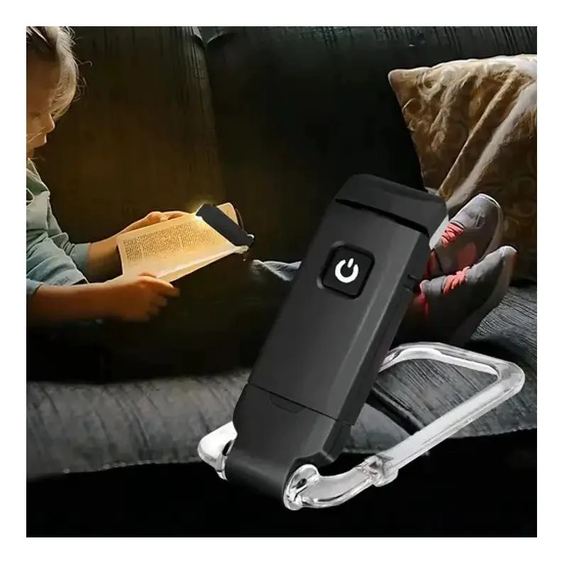LUZ DE LECTURA RECARGABLE USB CON CLIP PORTATIL - 2