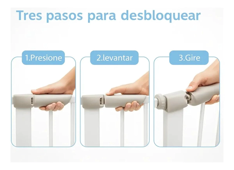 PUERTA AJUSTABLE DE SEGURIDAD PARA BEBE S Y MASCOTAS - 5