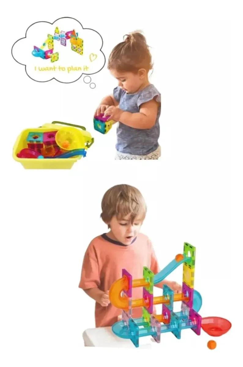BLOQUES MAGNE TICOS DIDACTICOS 64 PIEZAS PARA NIÑOS - 2