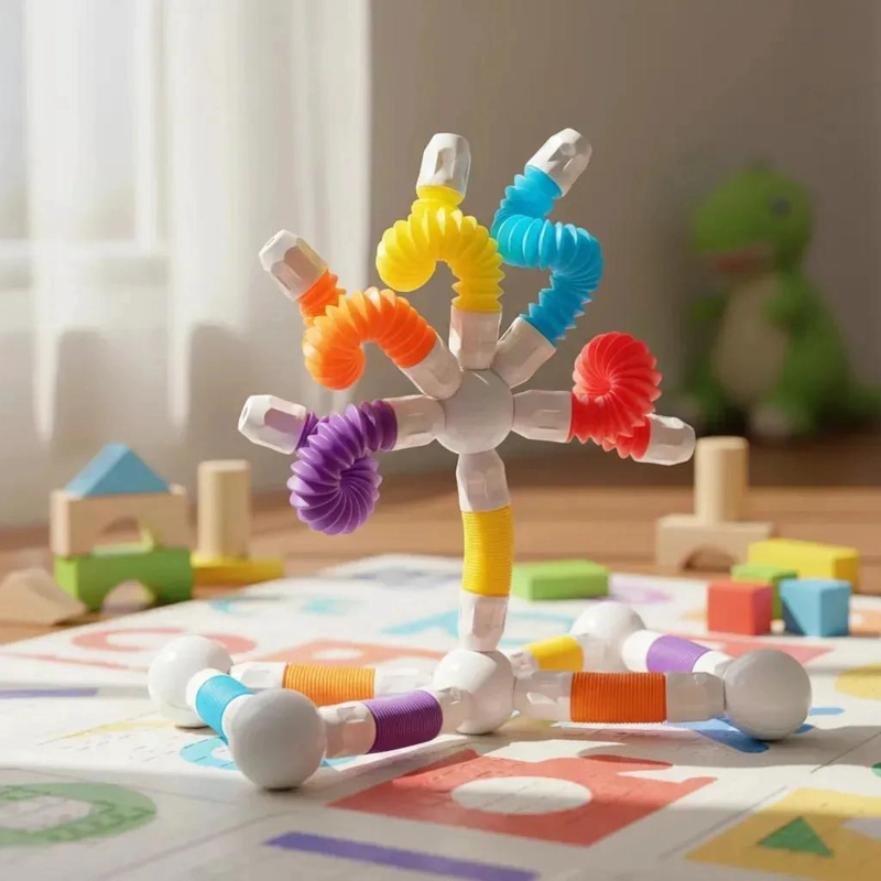 JUEGO MAGNE TICO DE BLOQUES FLEXIBLES PARA CONSTRUCCION INFANTIL - 3