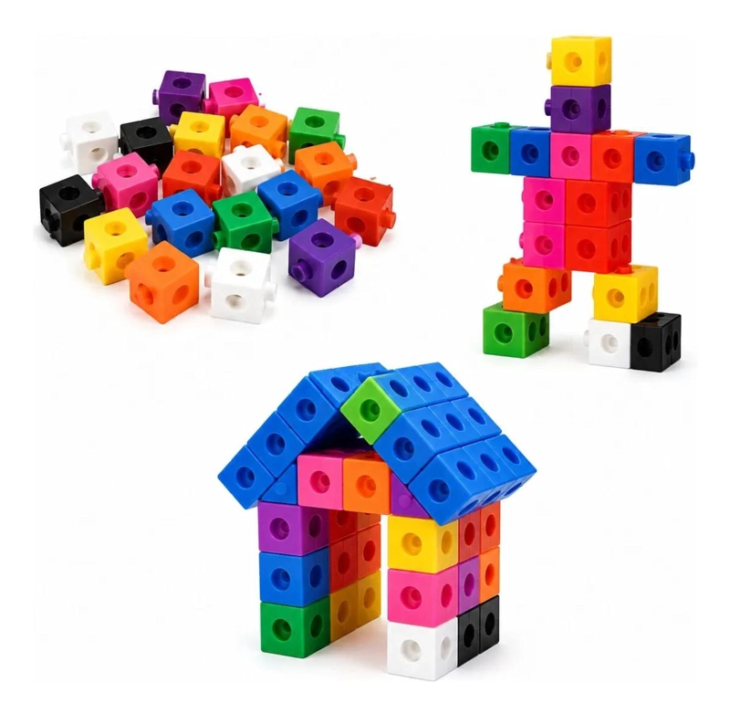 CUBOS DE ENCAJE UNIFIX 200 PIEZAS PARA APRENDER MATEMATICAS - 1
