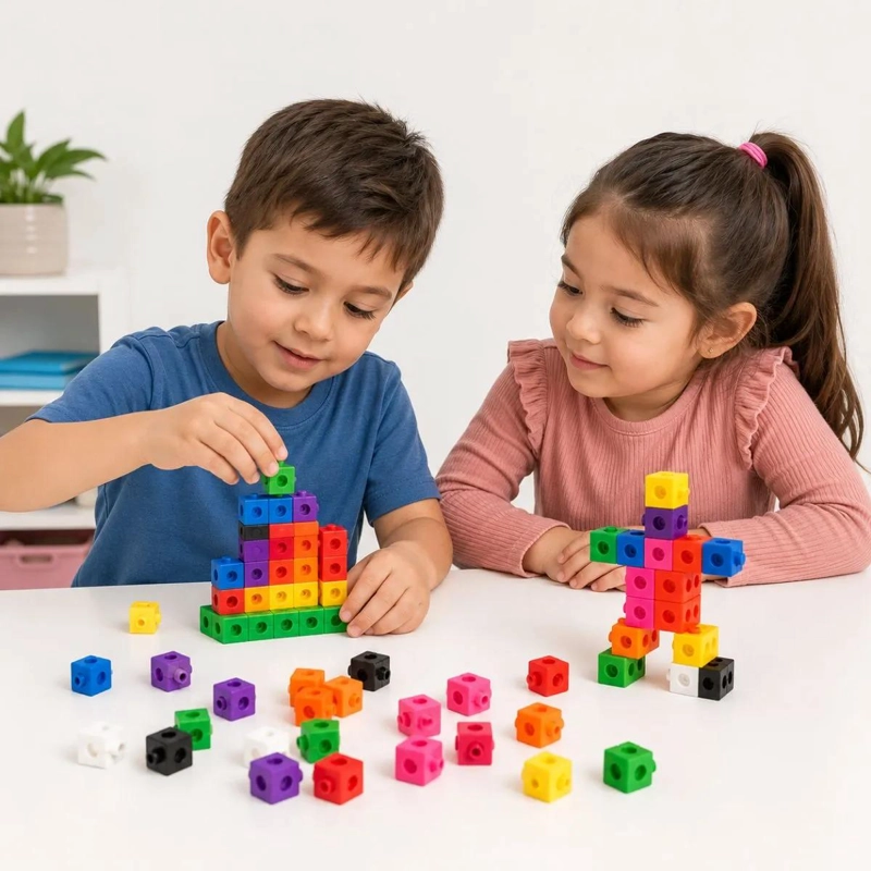CUBOS DE ENCAJE UNIFIX 200 PIEZAS PARA APRENDER MATEMATICAS - 2