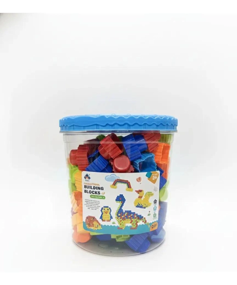 120 BLOQUES DE CONSTRUCCION EN BALDE PLASTICO PARA NIÑOS - 3