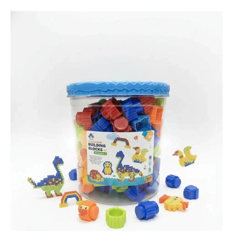 120 BLOQUES DE CONSTRUCCION EN BALDE PLASTICO PARA NIÑOS - 5