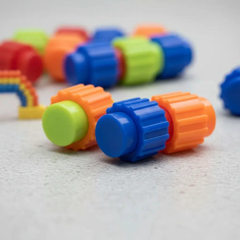 120 BLOQUES DE CONSTRUCCION EN BALDE PLASTICO PARA NIÑOS - 6