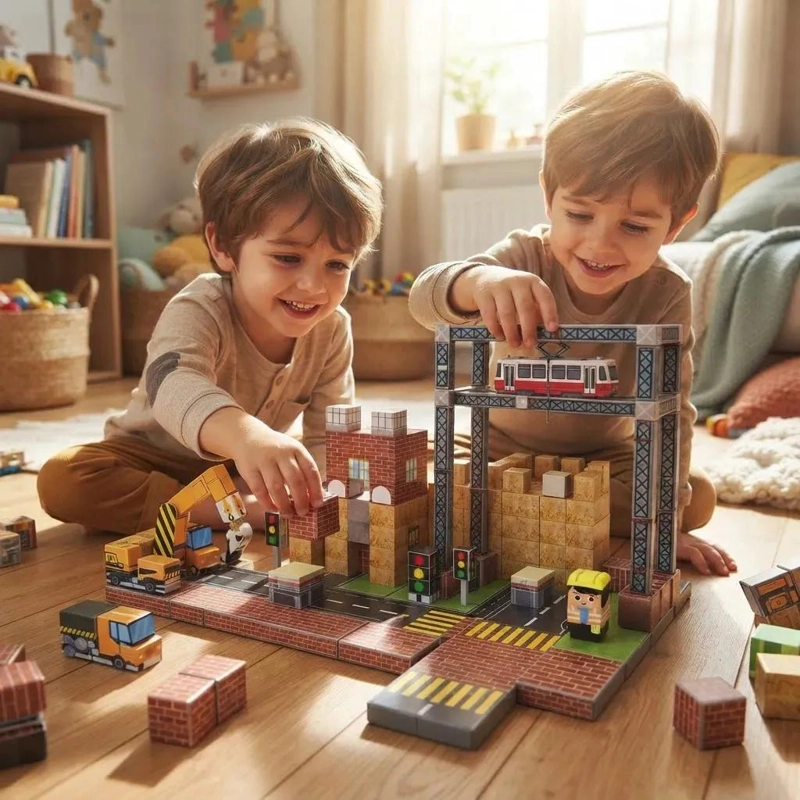SET DE BLOQUES MAGNE TICOS DE CONSTRUCCION 100 PIEZAS - 1