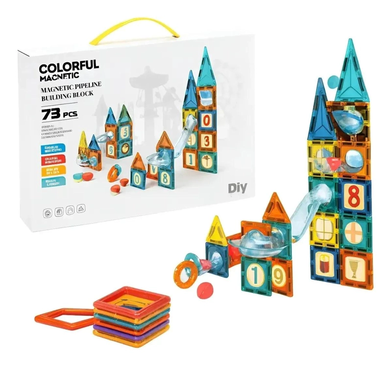 BLOQUES MAGNE TICOS DE CONSTRUCCION PARA NIÑOS DE 73 PIEZAS - 3