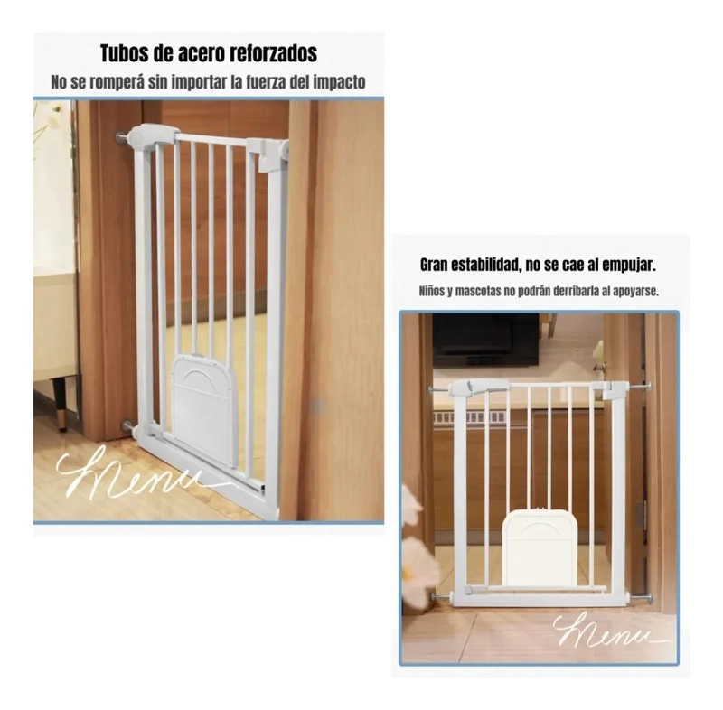 PUERTA DE SEGURIDAD PARA BEBE S Y MASCOTAS 77-102 CM - 2