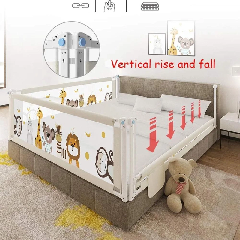 BARANDA DE CAMA PLEGABLE AJUSTABLE PARA BEBE S 2M - 3