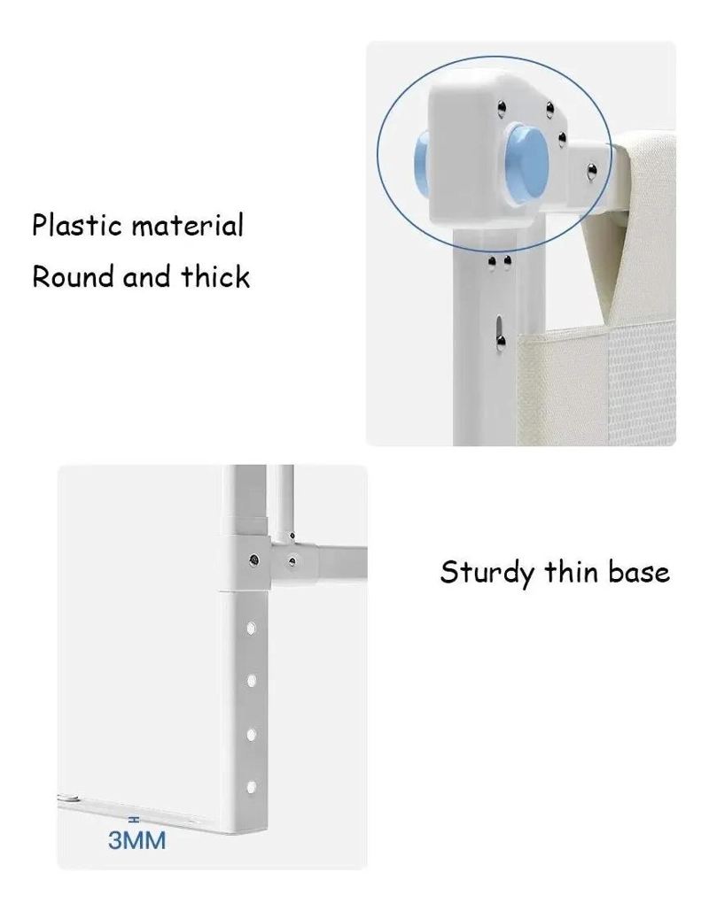 BARANDA DE CAMA PLEGABLE AJUSTABLE PARA BEBE S 2M - 5
