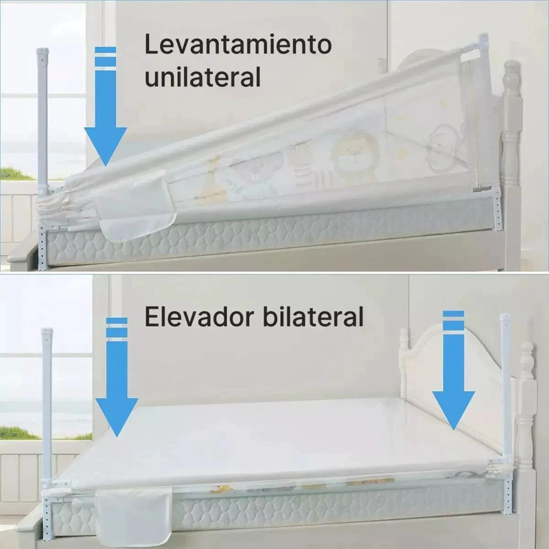 BARANDA DE CAMA PLEGABLE AJUSTABLE PARA BEBE S DE 200 CM - 5