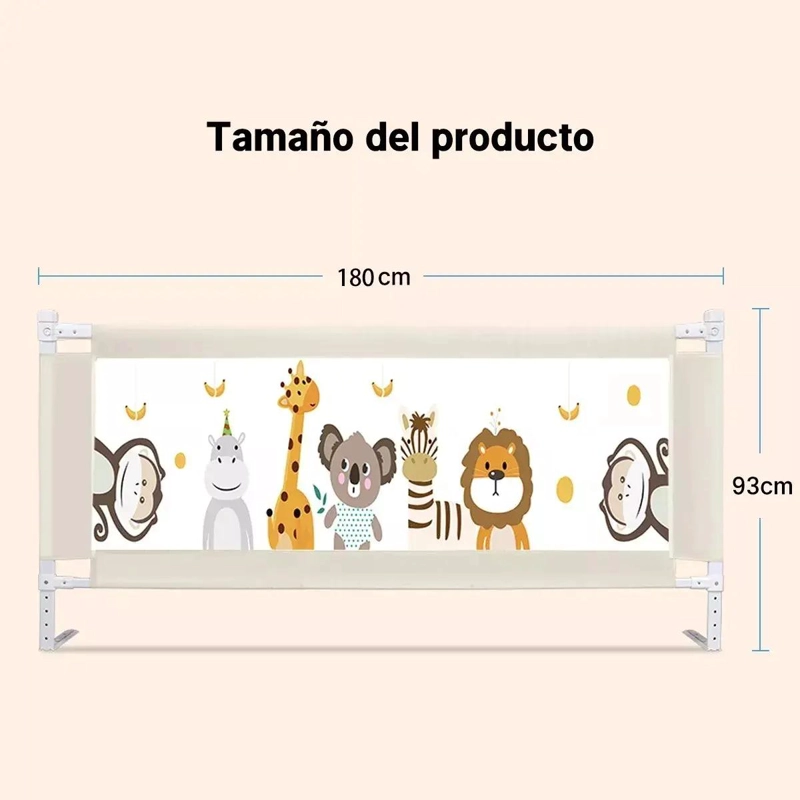 BARANDA DE CAMA PLEGABLE AJUSTABLE PARA BEBE S DE 200 CM - 7
