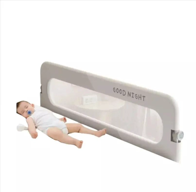 BARANDA DE CAMA PLEGABLE PARA BEBE  DE 150 CM CON SEGURIDAD - 1