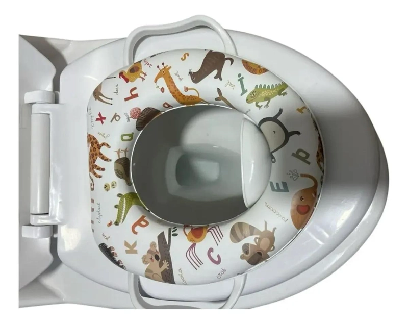 ADAPTADOR ACOLCHADO PARA ASIENTO DE BAÑO INFANTIL CON MANIJAS - 2