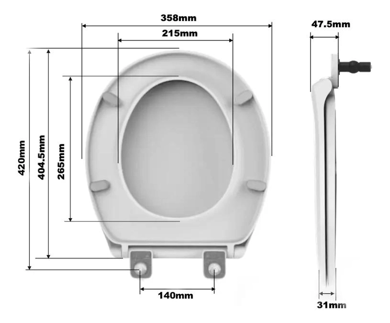 ASIENTO DE BAÑO CON CIERRE SUAVE Y DISEÑO ERGONOMICO - 2