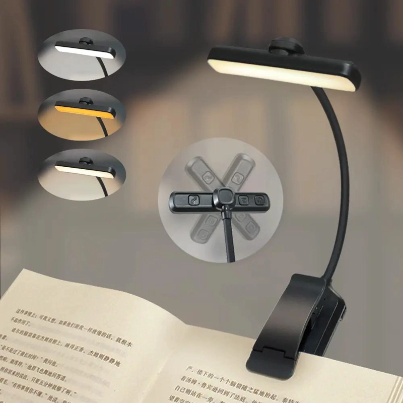 LAMPARA LED RECARGABLE CON PINZA Y CABEZAL GIRATORIO - 8