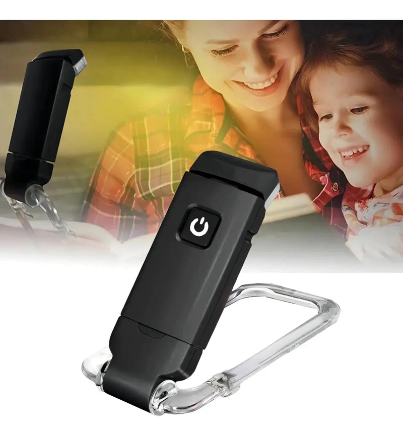 LUZ DE LECTURA RECARGABLE USB CON CLIP PRACTICO - 3