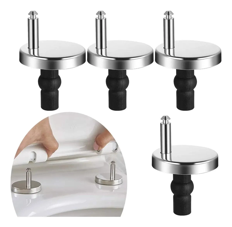 JUEGO DE 4 BISAGRAS PARA ASIENTO DE INODORO UNIVERSAL - 1