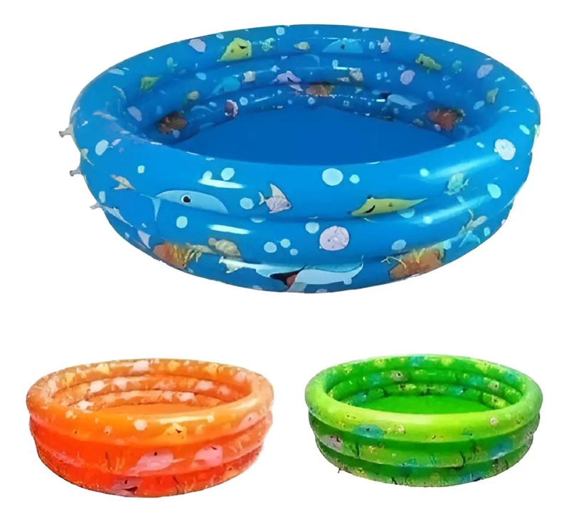 PISCINA INFLABLE INFANTIL DE COLORES PARA NIÑOS 61X22CM - 1