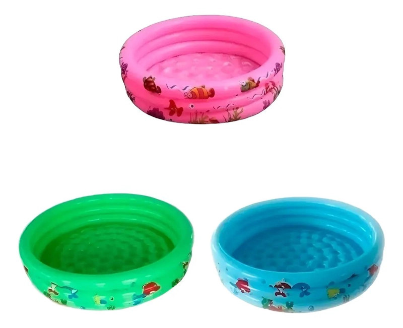 PISCINA INFLABLE INFANTIL DE COLORES PARA NIÑOS 61X22CM - 2