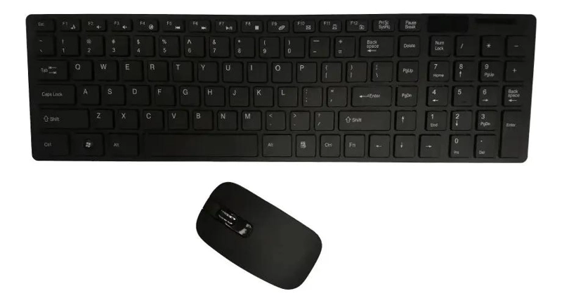 TECLADO Y MOUSE INALAMBRICO SLIM PARA OFICINA Y HOGAR - 1
