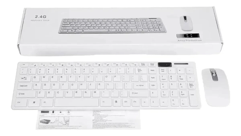 TECLADO Y MOUSE INALAMBRICO SLIM PARA OFICINA Y HOGAR - 2