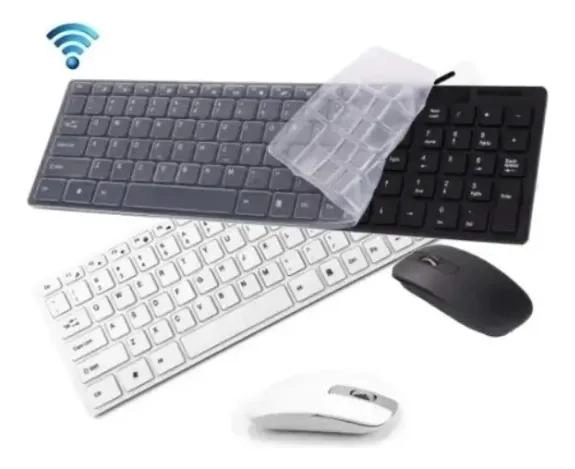 TECLADO Y MOUSE INALAMBRICO SLIM PARA OFICINA Y HOGAR - 4
