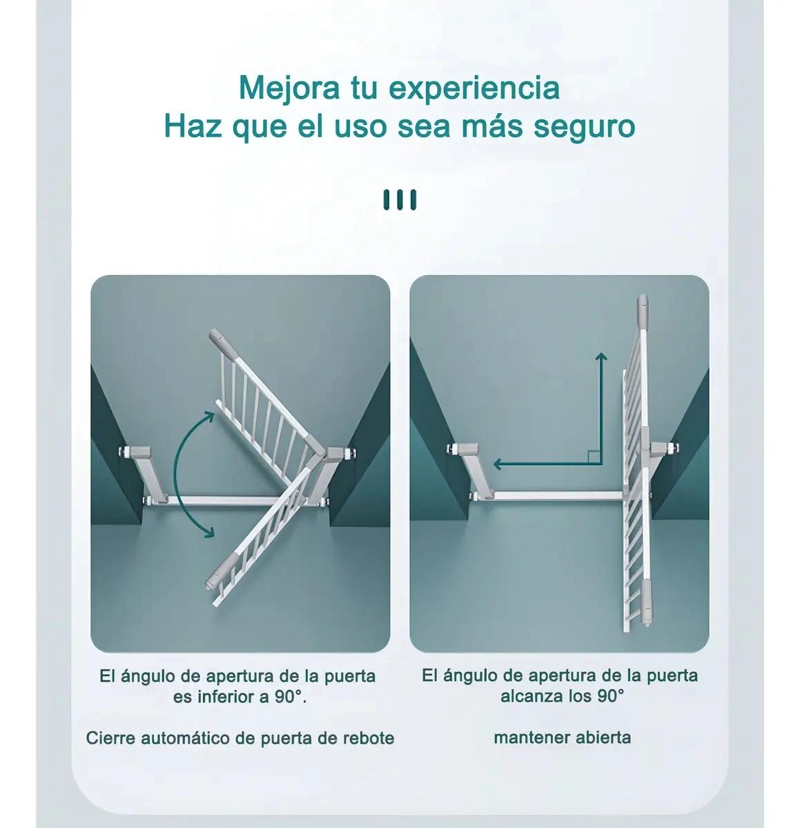 PUERTA DE SEGURIDAD EXPANDIBLE PARA BEBE S Y MASCOTAS - 6
