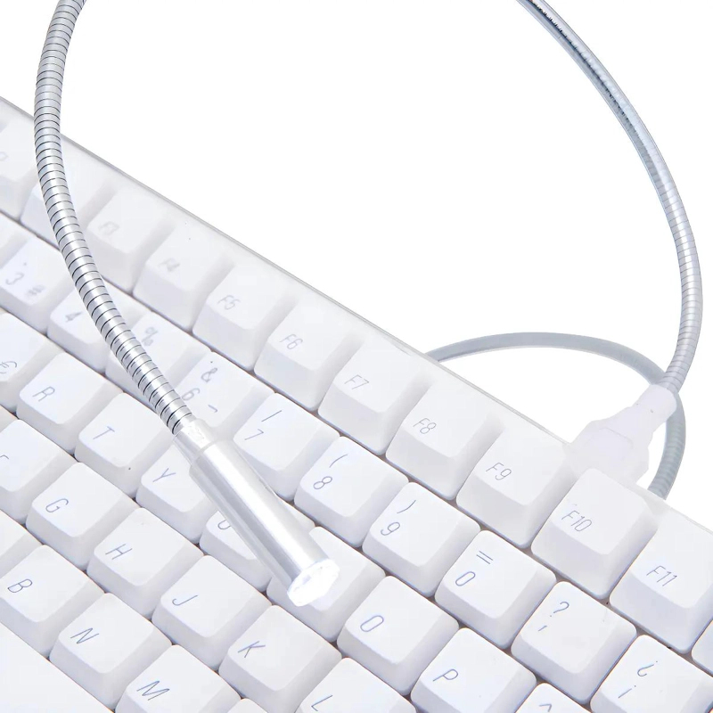 LAMPARA LED USB METALICA FLEXIBLE PLATEADA PACK DE 8 - 1