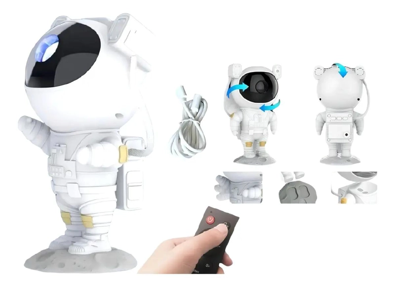 PROYECTOR DE LUZ LED GALAXIA ASTRONAUTA USB PARA AMBIENTES - 5